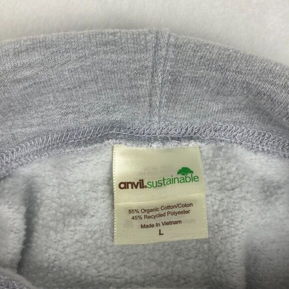 Anvil Superbowl XLVI Sweater Adult Large Gray Hoodie Sweatshirt Pullover - Picture 7 of 8